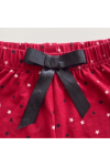 Viskon Kırmızı Yıldız Desenli Kadın Pijama Altı - Ayakta Görünüm | Linay Butik Kadın Ev Giyimi
